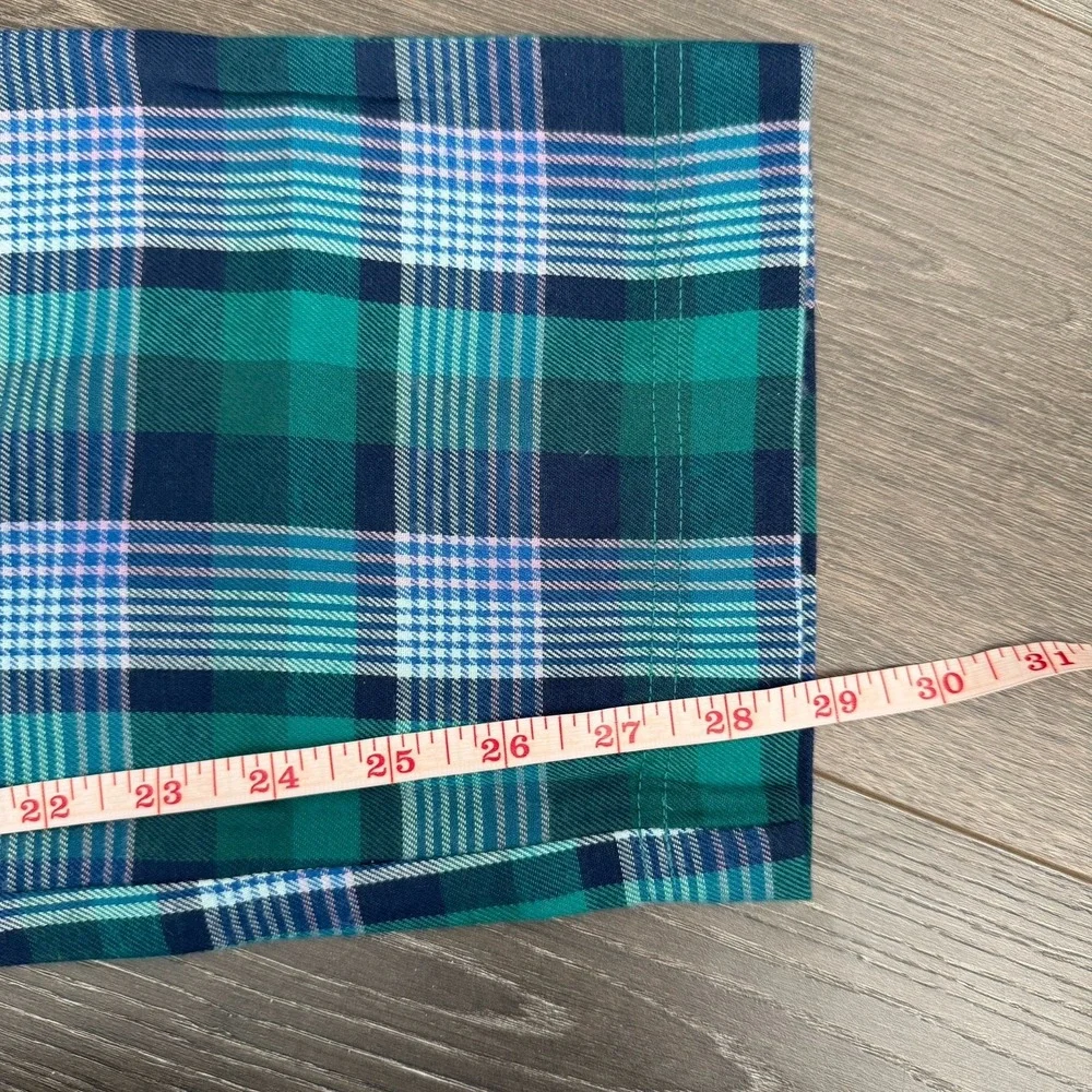 Lands‎ End Kids Flannel Pajama Pants Blue Pink Green Plaid Sz 14 Sleepwear Youth